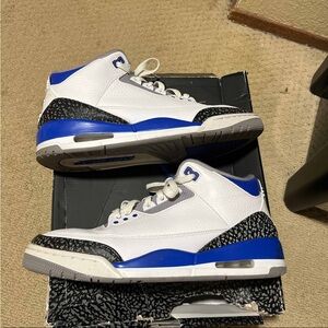 Nike Air Jordan 3 Retro Racer Blue Sz 10.5 White Shoes 2021 CT8532-145